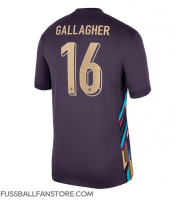 England Conor Gallagher #16 Replik Auswärtstrikot EM 2024 Kurzarm